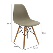 Kit por 6 sillas Eames Patas En Madera para comedor, sala, restaurante - Beige