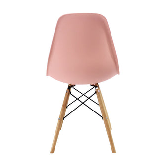 Kit por 6 sillas Eames Patas En Madera para comedor, sala, restaurante - Salmon