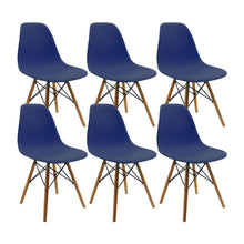 Kit Por 6 Silla DKR Tipo Eames para comedor - Azul oceano