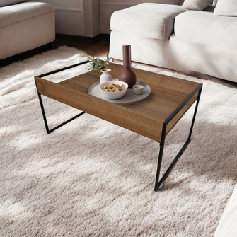 Mesa De Centro Rectangular New (40x50x80) Amaretto