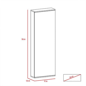 Mueble Multiusos Frisia, Wengue, con Amplio Espacio de Almacenamiento Incluye Espejo