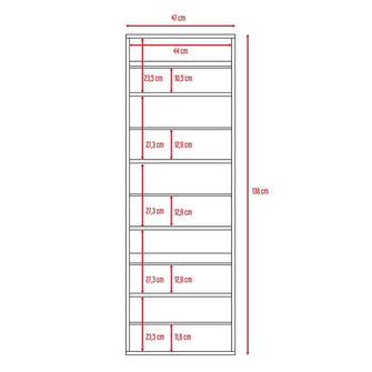 Mueble Multiusos Frisia, Wengue, con Amplio Espacio de Almacenamiento Incluye Espejo