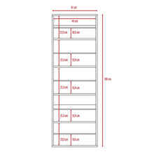 Mueble Multiusos Frisia, Wengue, con Amplio Espacio de Almacenamiento Incluye Espejo