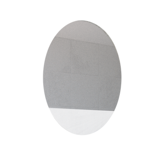 Espejo Ovalado Ferrara, Gris, con Luz Led