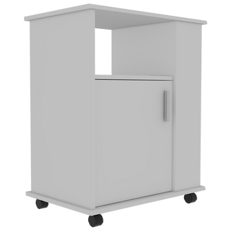 Módulo Microondas Lower, Blanco, con Una Puerta Abatible y Rodachinas Para Su Fácil Desplazamiento ZF
