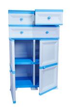 Mueble Organizador Elegance Picasso, Infantil Azul, Con Tres Cajones Deslizable
